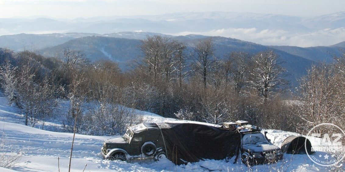Off-road na Ukrainie Gazem 69 – biwak w warunkach zimowych. Ukraina 4x4, zima, gaz69