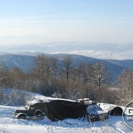 Zimowa wyprawa samochodem terenowym Gaz 69