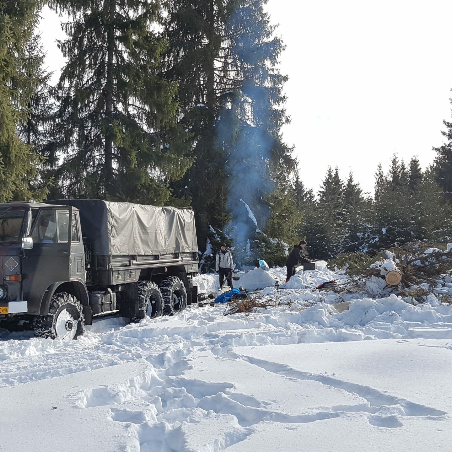 Zimowy off-road ciężarówką Star 266